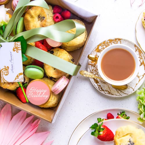 birthday food gifts high tea hamper with tea