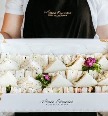 hamper of fresh finger sandwidges
