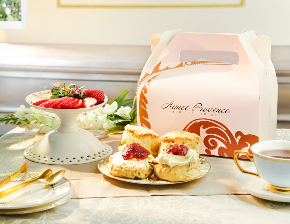 Box of scones pack of 4 corporate clients online Aimee Provence
