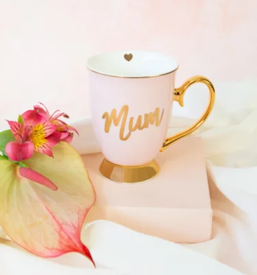 mothers day mug with flowers